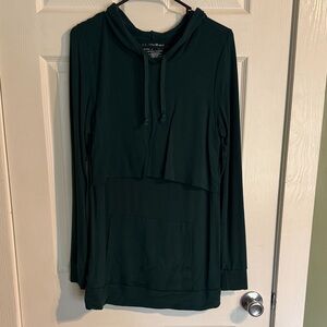 Latched Mama Dark Green Nursing Hoodie